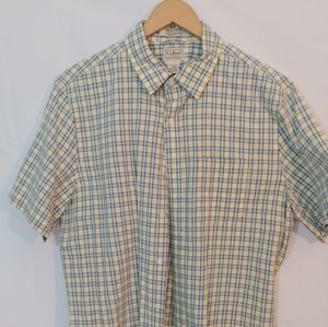 L.L. Bean Mens Large Button Up Plaid